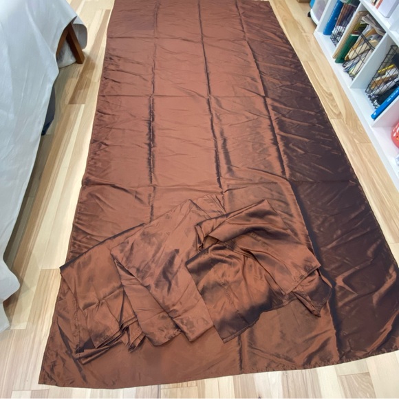 Burgandy Red/black fabric 4 pieces set 57”x 111” perfect for curtains - Picture 2 of 5